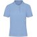Polo mujer algodón piqué Charles manga corta personalizable Azul claro