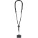 Lanyard soporte smartphone Zaret con mosquetón giratorio Negro