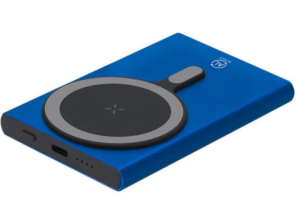 Power bank Bertex aluminio reciclado 5000 mAh carga inalámbrica detalle 2