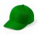 Gorra básica de algodón en 5 paneles verde