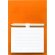 Imán de nevera con bloc de colores naranja grabado