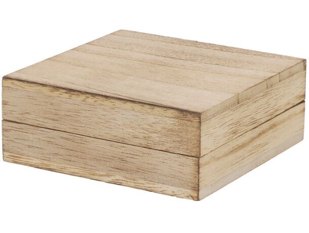 Caja presentación madera natural Macalix con cierre magnético detalle 3