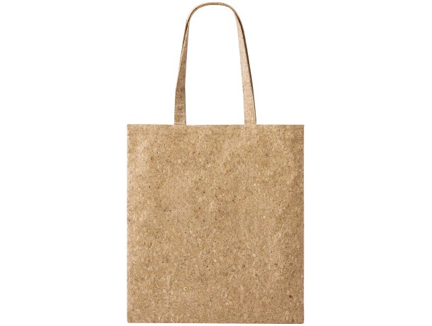Bolsa Lyrixon corcho natural 35x40 asas reforzadas cosidas 50 cm detalle 4