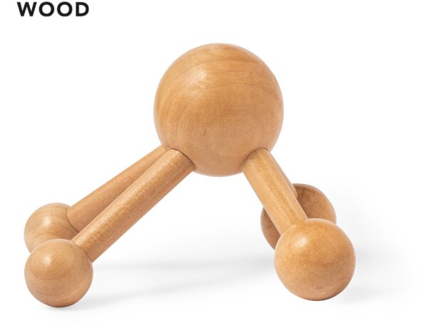 Masajeador de madera natural con empuñadura ergonómica Avati detalle 1