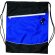 mochila bicolor con cuerdas personalizada azul