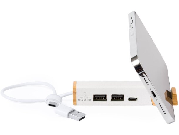 Puerto USB Kartip con materiales reciclados y bambú detalle 3