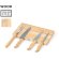 Sets de cuchillos con tabla publicitarios de acero mango de madera