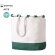 Bolsa de playa publicitaria algodón 280g yute asas cuerda marino marrón verde