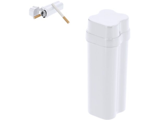 Estuche tabaco Zaron con tapa bisagra y compartimento mechero detalle 1