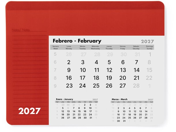 Alfombrilla calendario Rendux con impresión sobre superficie PVC detalle 3