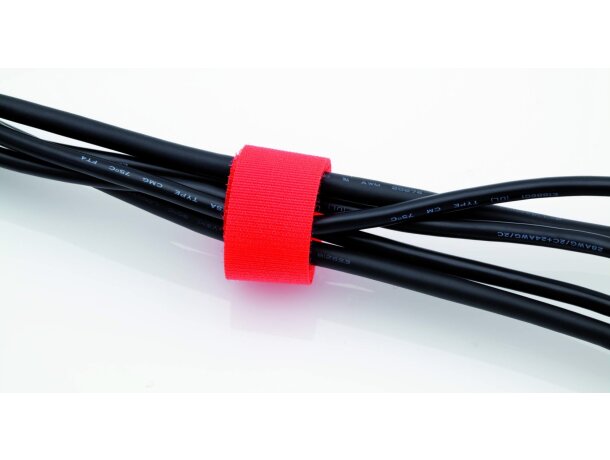 Cinta recogecables de escritorio roja