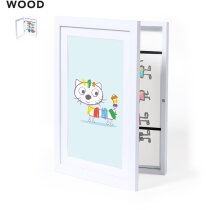 Marco de arte Oleox en MDF blanco con diseños A4