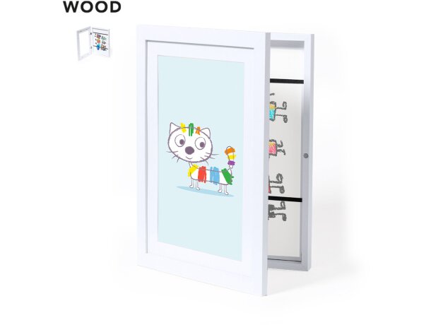 Marco de arte Oleox en MDF con almacenamiento para diseños A4 detalle 1