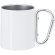 Taza de acero inoxidable Beesbur con asa mosquetón 220ml Blanco
