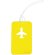 Identificador de pvc con dibujo de avión amarillo