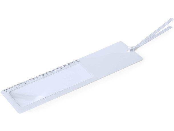 Regla con lupa de bolsillo personalizada blanca Regla con lupa de bolsillo personalizada blanca