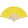 Abanico Mynor de bambú y poliéster 190T personalizable Amarillo