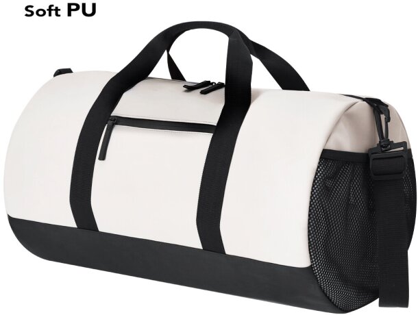 Bolso de viaje Sukar beige con cremallera y asa ajustable detalle 1