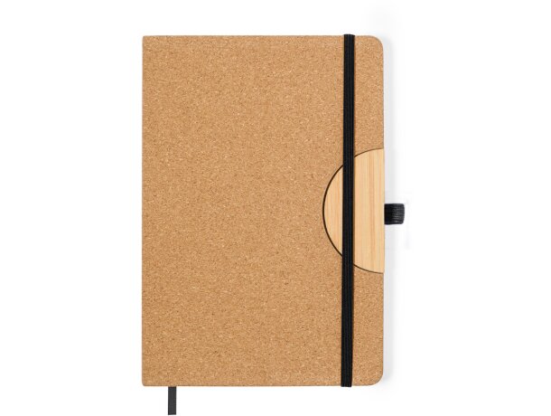 Bloc notas Drizax corcho bambú con soporte para móvil detalle 3