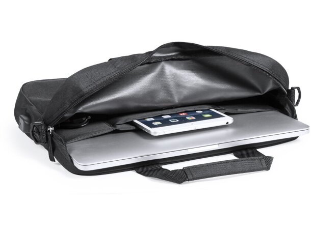 Maletín personalizado para portátiles Baldony resistente poliéster 600D negro