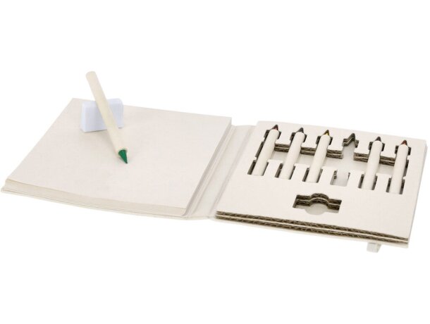 Set Nakels lápices de colores con cartones de leche reciclados detalle 2