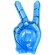 Mano animación reutilizable personalizado azul