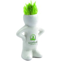 Muñeco de cerámica con semillas de cesped Muñeco de cerámica con semillas de cesped