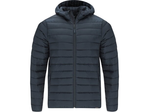 Chaqueta Dilax acolchada sostenible con capucha y funda detalle 5