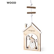 Adorno de árbol madera para colgar