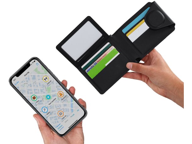 Tarjetero billetero con localizador dual Nairobix detalle 5
