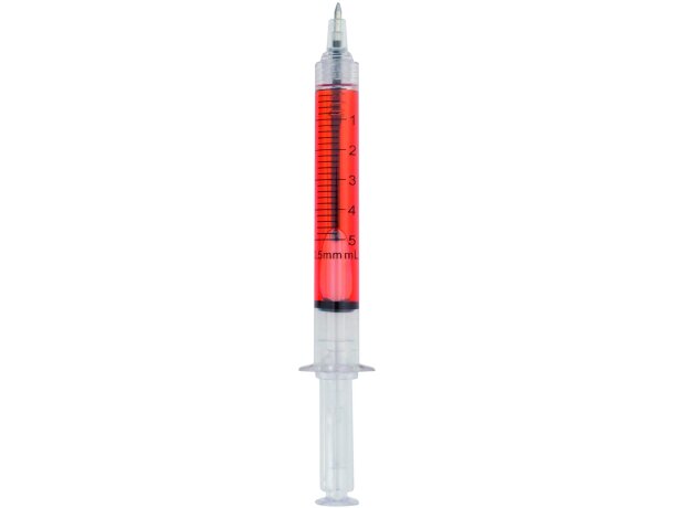 Bolígrafo personalizado jeringuilla para farmacias jeringuilla rojo