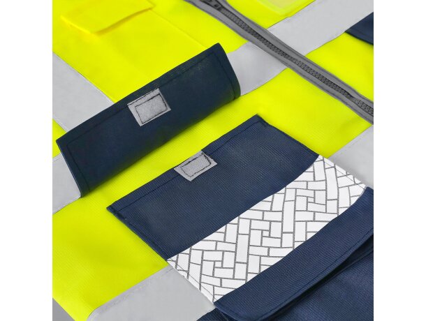 Chaleco reflectante Ledger homologado con bandas reflectantes detalle 3