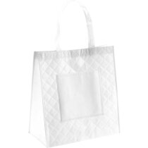 Bolsa de non woven laminado acolchado blanca personalizado