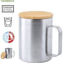 Tazas termicas personalizadas Ricaly bambú natural