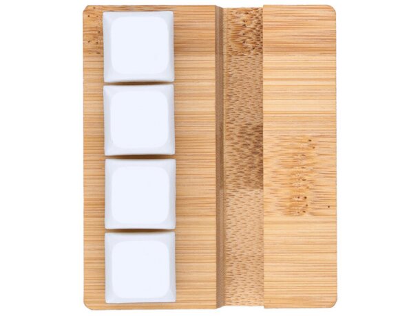 Soporte antiestrés Terap de bambú con teclas mecánicas detalle 4