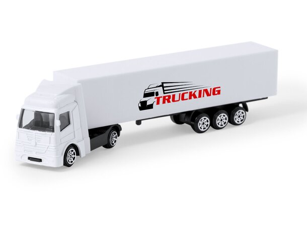 Camión tráiler de caja blanca para logo Truck detalle 1