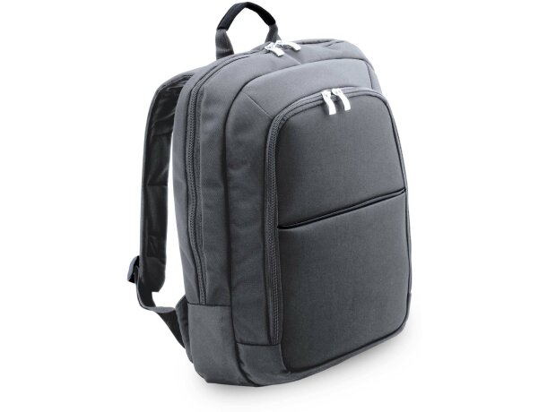 Mochila con bolsillo acolchado para portátil gris personalizado