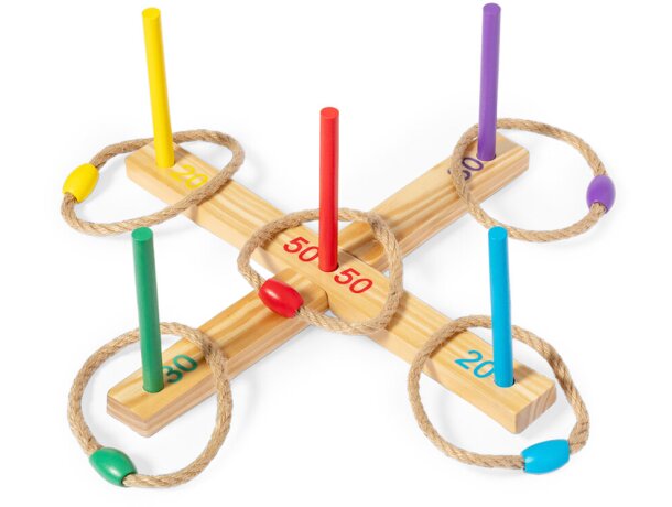 Juego de puntería Madis en madera con 12 piezas detalle 2