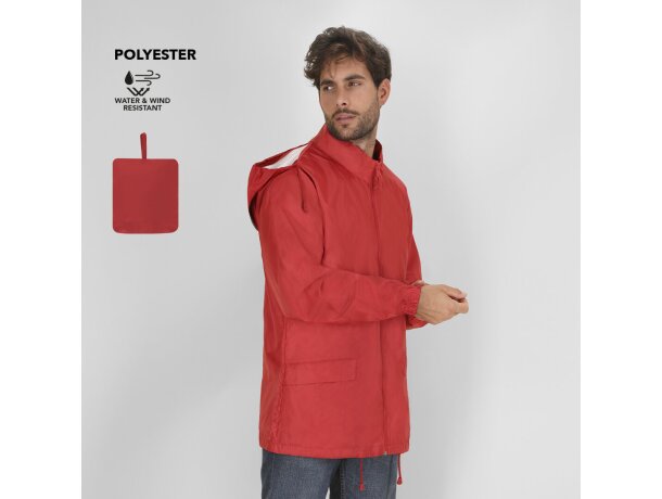 Chubasquero impermeable Bravion con capucha ajustable detalle 1