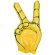 Mano animación reutilizable personalizado amarillo