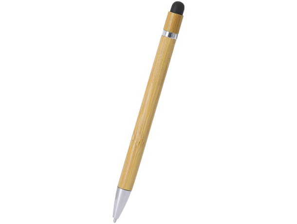 Bolígrafo puntero Rocar de bambú con mecanismo retráctil detalle 2