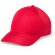 Gorra de 6 paneles de microfibra roja