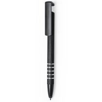 Bolígrafo de aluminio sujeta móvil personalizado negro Bolígrafo de aluminio sujeta móvil personalizado negro