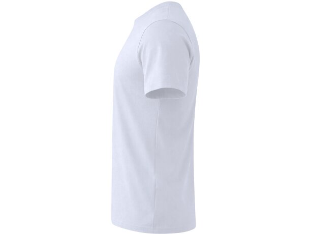 Camiseta adulto blanca algodón ring spun cuello redondo Epika detalle 2