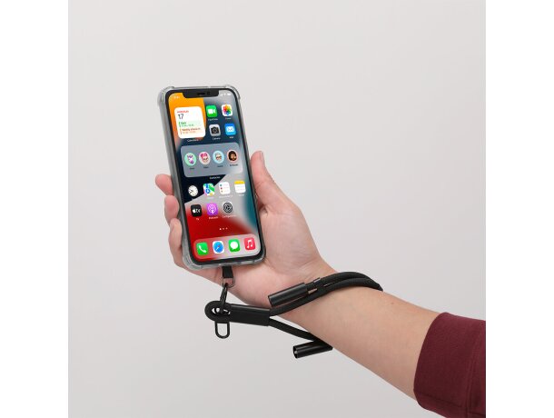 Cable cargador soporte Euclab con pulsera ajustable RPET detalle 6