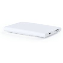 Power bank plano con ventosa personalizado blanco