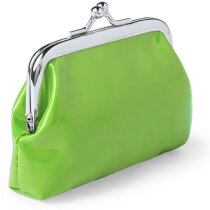 Monedero con cierre clic clac personalizado verde Monedero con cierre clic clac personalizado verde