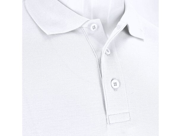 Polo adulto blanco Charlot detalle 5