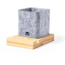 Portalápices Firdex bambú fieltro RPET con soporte