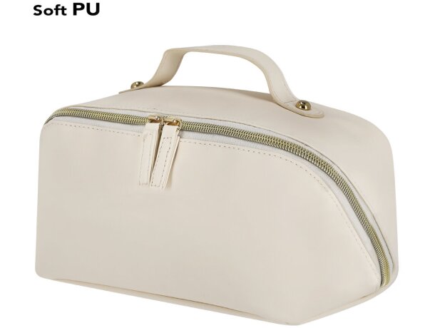 Neceser Brinix con cremallera dorada y compartimentos detalle 1